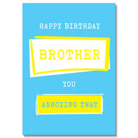 Brother You Annoying Twat Birthday Card